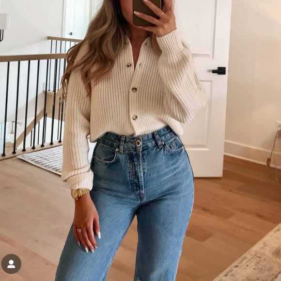 Aritzia Wilfred Nextdoor button up wool cardigan - Picture 1 of 7